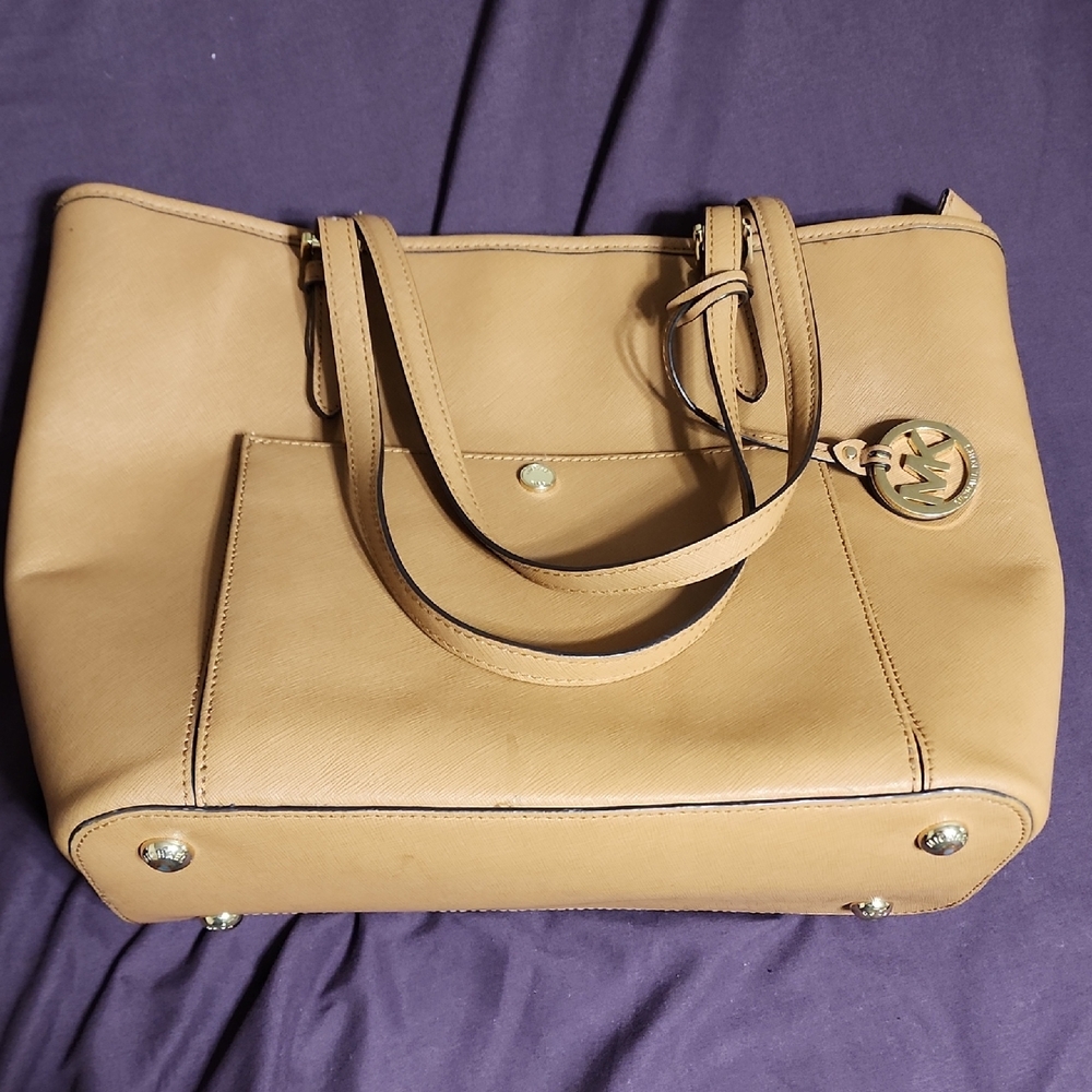Michael Kors Beige Leather Tote